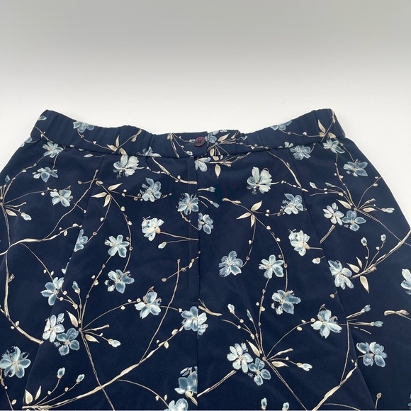 Koret Vintage Midi Skirt Womens Size 14 Blue Floral Pockets Boho Hippie - Picture 5 of 14